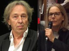 Pascal Bruckner et Camille Laurens : les nouveaux jurés de l'Académie Goncourt. Photos Wikipedia.